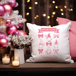 Coquette Gnome Lieblings-Weihnachtsklub Pink | Wei Kissen