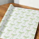 Coquette Green Bow Band binden Knoten Geschenkpapier<br><div class="desc">Coquette Green Bow Band binden Knot Wrapping Papier</div>