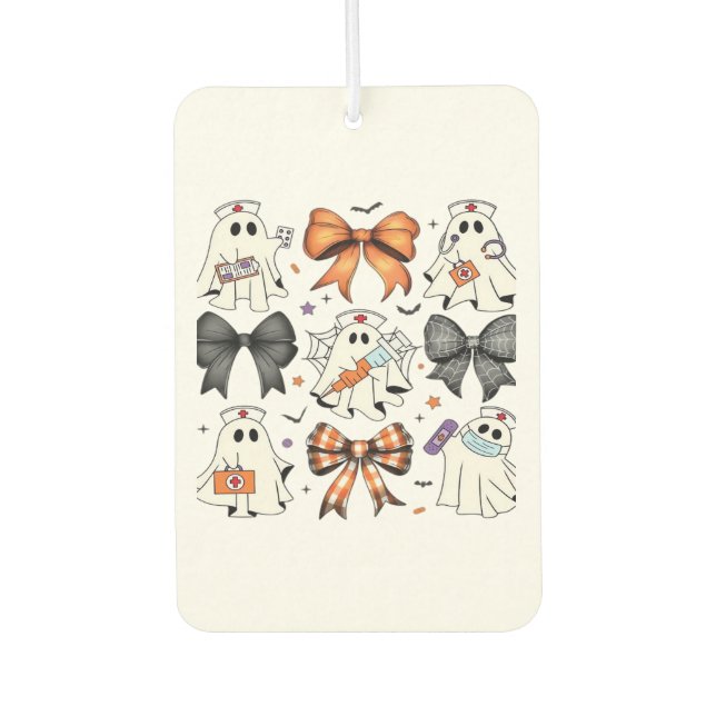 Coquette Halloween Ghost Nurse Classic T-Shirt Autolufterfrischer (Vorderseite)