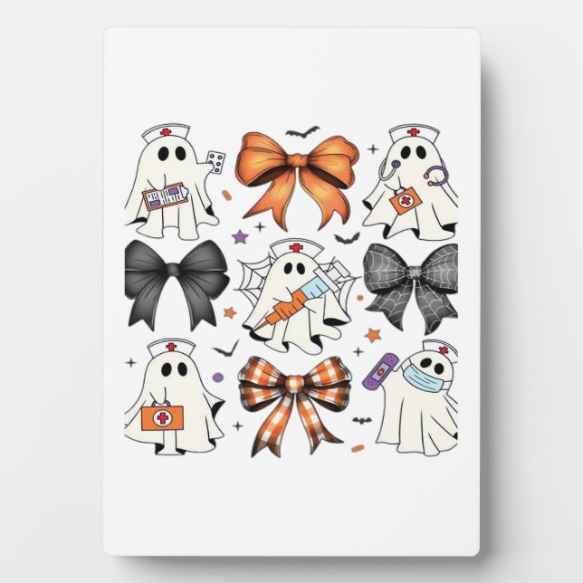 Coquette Halloween Ghost Nurse Classic T-Shirt Fotoplatte (Vorderseite)