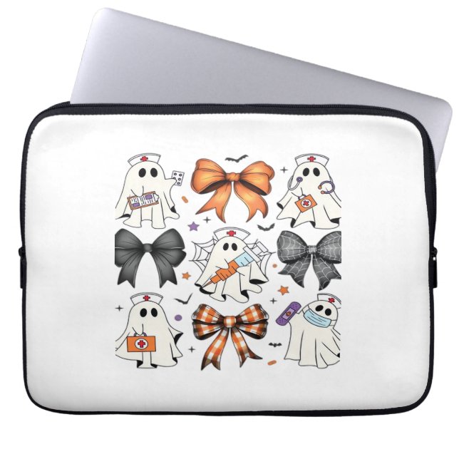 Coquette Halloween Ghost Nurse Klassischer T - Shi Laptopschutzhülle (Vorderseite)