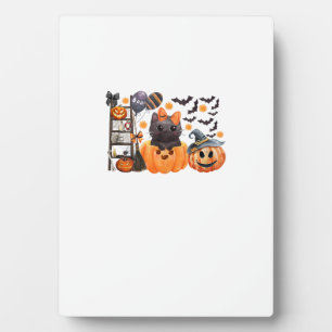 Coquette Halloween Süße Katze Schleifen Kürbis Gru Fotoplatte