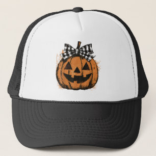 Coquette Halloween Sweater, Retro Pumpkin Patch Truckerkappe