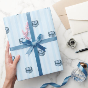 Coquette-Herz-Geburtstagskuchen Geschenkpapier