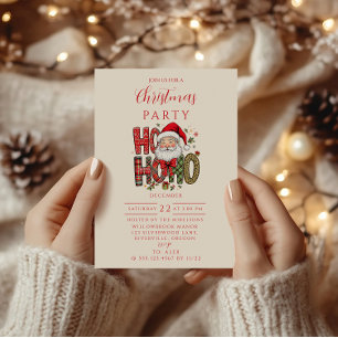 Coquette Ho Ho Ho Santa Weihnachten Einladung