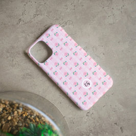Coquette Kariertes Band und Rose Rosa Case-Mate iPhone Hülle
