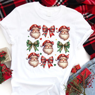 Coquette-Karo-Schleifen und Weihnachtsstimmung Tri-Blend Shirt