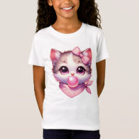 Coquette-Katze Rosa Schleifen-Bandana Bubble Gum M