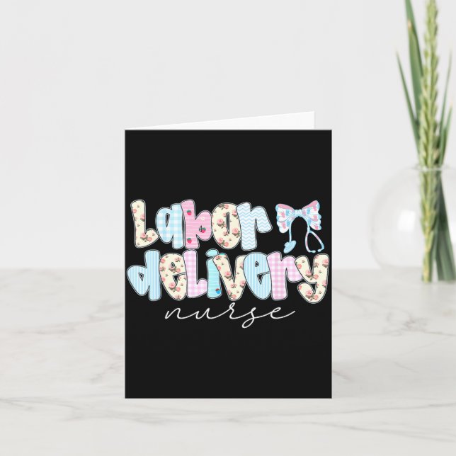 Coquette Labor And Delivery Nurse Crewneck, Bow St Karte (Vorderseite)