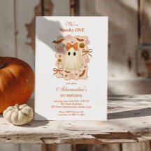 Coquette Lace Ghost Halloween 1. Geburtstag