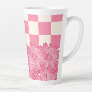 Coquette Latte-Tasse des karierten Blumenmusters Milchtasse