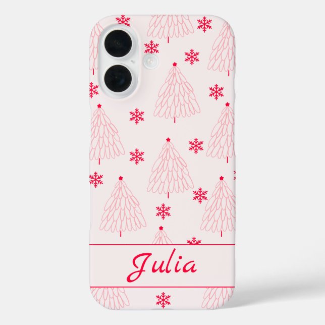 Coquette light Pink Weihnachtsbaum Case-Mate iPhone Hülle (Rückseite)