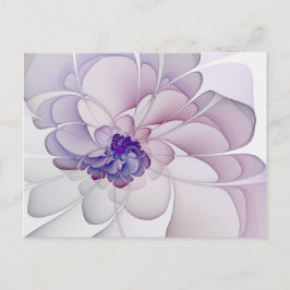 Coquette Lila Abstrakte Blume Postkarte