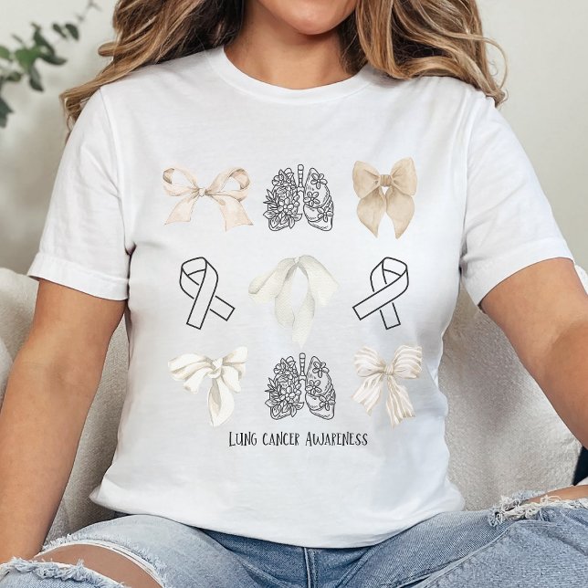 Coquette Lung Awareness Tshirt, Minimalistisch Lun Tri-Blend Shirt (Von Creator hochgeladen)