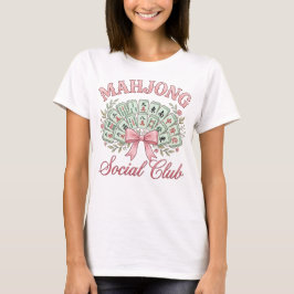 Coquette Mahjong Social Club T-Shirt mit Schleife