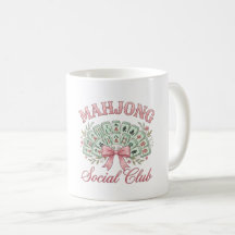 Coquette Mahjong Social Club Tasse mit Schleife