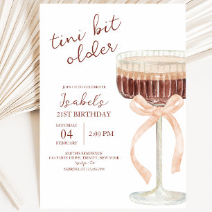 Coquette Martini Birthday Einladung