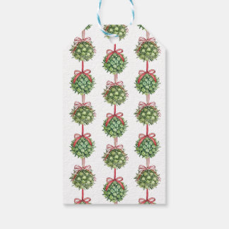 Coquette Mistletoe Watercolor Gift Wrap Geschenkanhänger