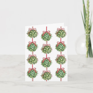 Coquette Mistletoe Watercolor Weihnachtskarten Karte