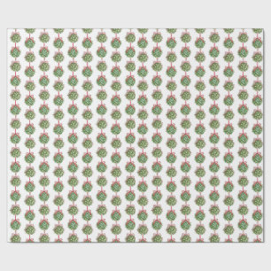 Coquette Mistletoe Watercolor Wrapping Paper Geschenkpapier