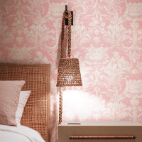 Coquette mit rosa Damastmuster