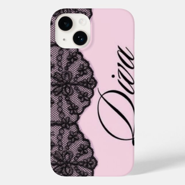 Coquette Monogramm Spitze Case-Mate iPhone Hülle (Rückseite)