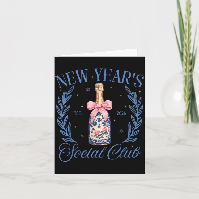 Coquette New Year 2026 Chinoiserie Social Club Wom Karte (Vorderseite)