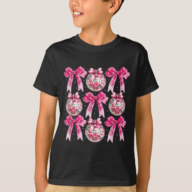 Coquette New Year 2026, Retro New Years, Disco Bal T-Shirt (Vorderseite)