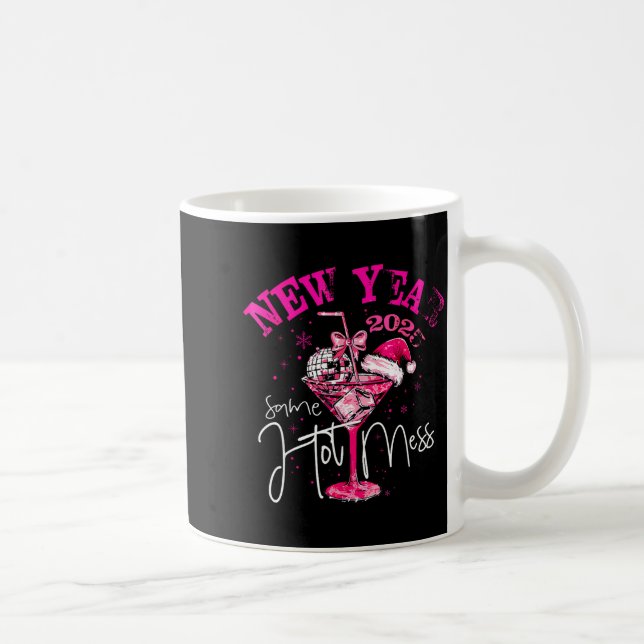 Coquette New Year Same Hot Mess 2025 Funny New Yea Kaffeetasse (Rechts)