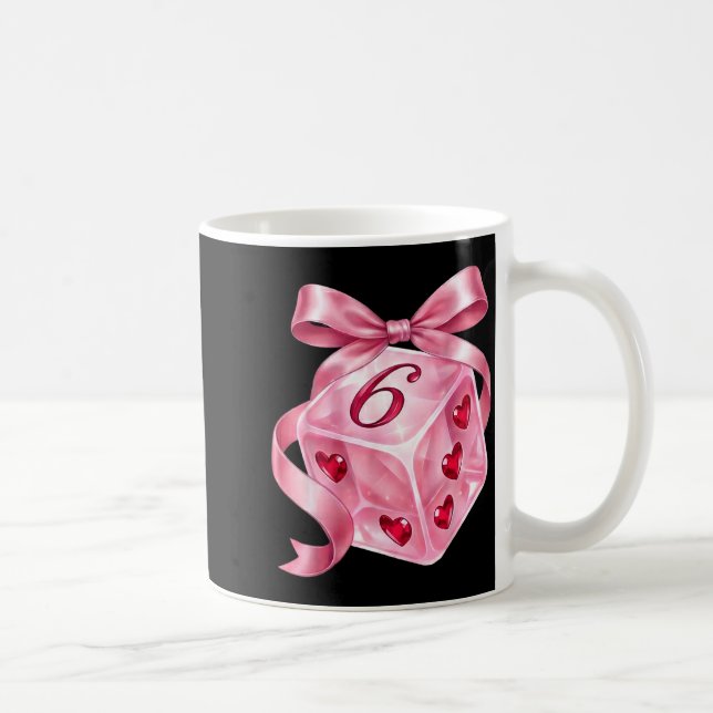 Coquette Nk Dice Bow Hearts 6 7 Preppy Valentine Y Kaffeetasse (Rechts)