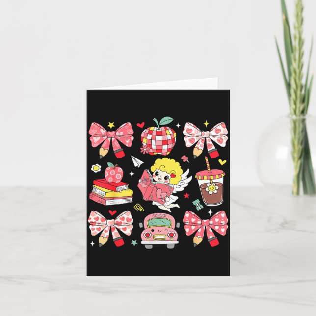 Coquette Nk Schleife Lehrer Anerkennung Valentinst Karte (Vorderseite)