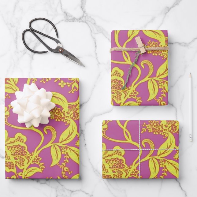 Coquette Orchid Geschenkpapier Set (Vorderseite)