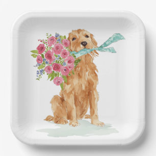Coquette Paper-Teller für den Golden Retriever Pappteller