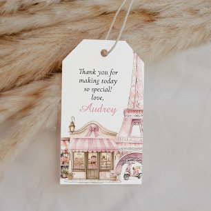 Coquette Paris French Café Party Vielen Dank Geschenkanhänger