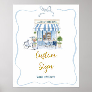 Coquette Pariser Café Französisch Custom Sign Post Poster