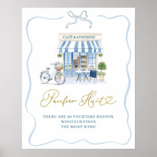 Coquette Parisian café Di Schnuller Poster