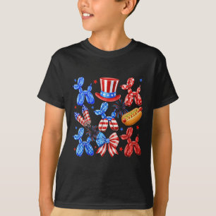 Coquette Patriotic Balloon Dog Hot Dog 4. Juli T-Shirt