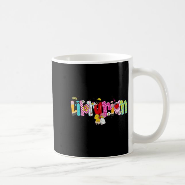 Coquette Pencil Bow Librarian Zurück zur Schule Bu Kaffeetasse (Rechts)