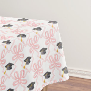 Coquette Pink Bow Abschluss Tischdecke