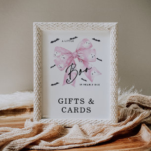 Coquette Pink Bow Boo Babydusche Schild