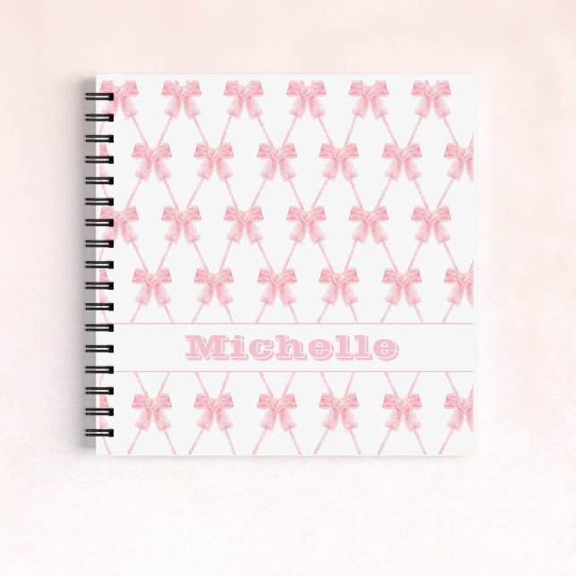 Coquette Pink Bow Bridesmaid Notizbuch (Coquette Pink Bow Notebook)