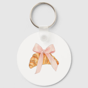 Coquette Pink Bow Croissant Niedlich Backbäcker Ve Schlüsselanhänger