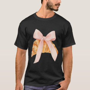 Coquette Pink Bow Croissant Niedlich Backbäcker Ve T-Shirt