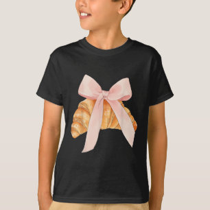 Coquette Pink Bow Croissant Niedlich Backbäcker Ve T-Shirt