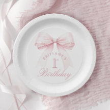 Coquette Pink Bow Erster Geburtstag