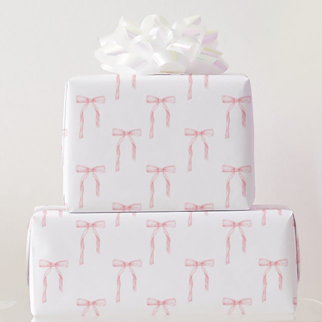 Coquette Pink Bow Geschenkpapier (Von Creator hochgeladen)