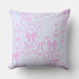 Coquette Pink Bow Girls Dorm Coquette Deco Kissen