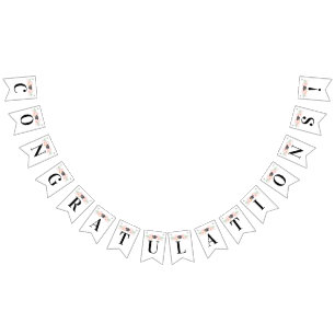 Coquette Pink Bow Gratulation   ABSCHLUSS Wimpelkette