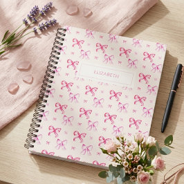 Coquette Pink Bow Preppy Girly Aesthetic Planer