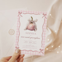 Coquette Pink Bow Pumpkin Herbst 1. Geburtstag Par